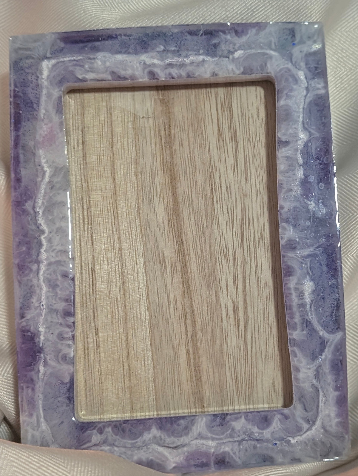 Purple &amp; White Swirl Resin Picture Frame