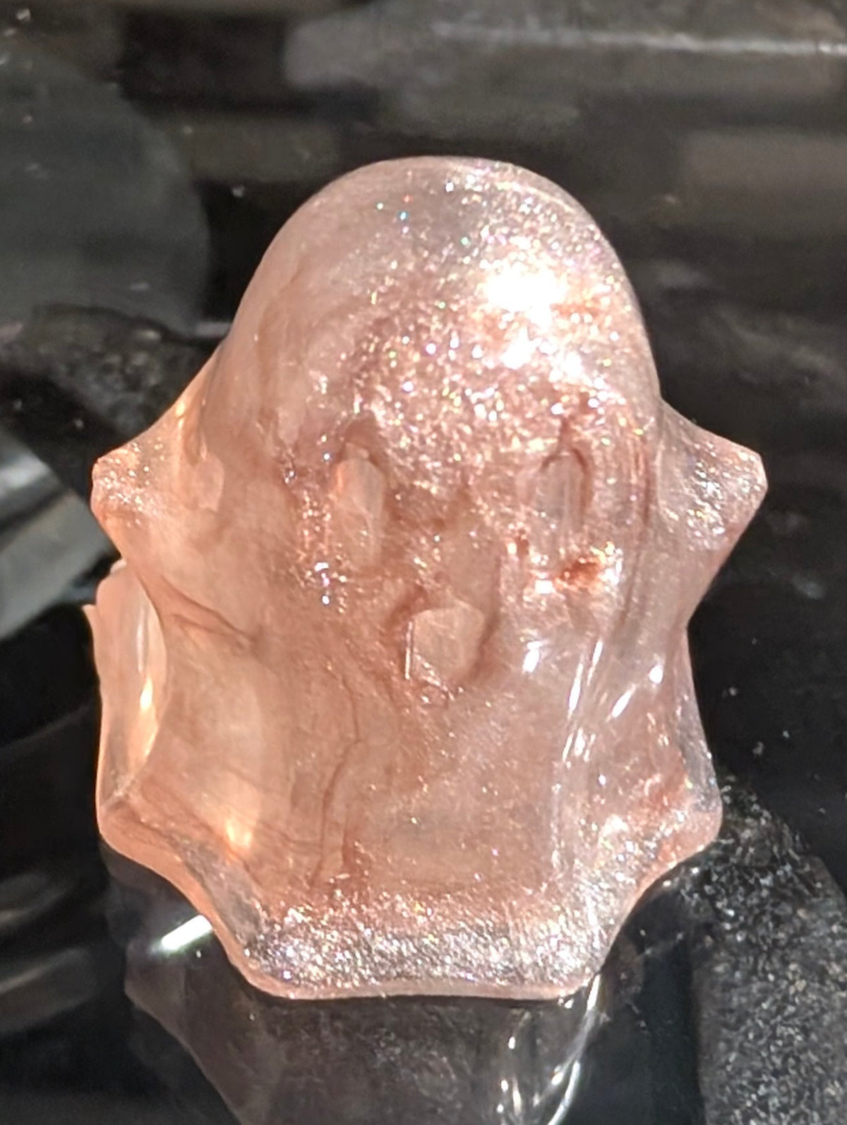 Mini Champagne Resin Ghost | Handmade Epoxy Décor