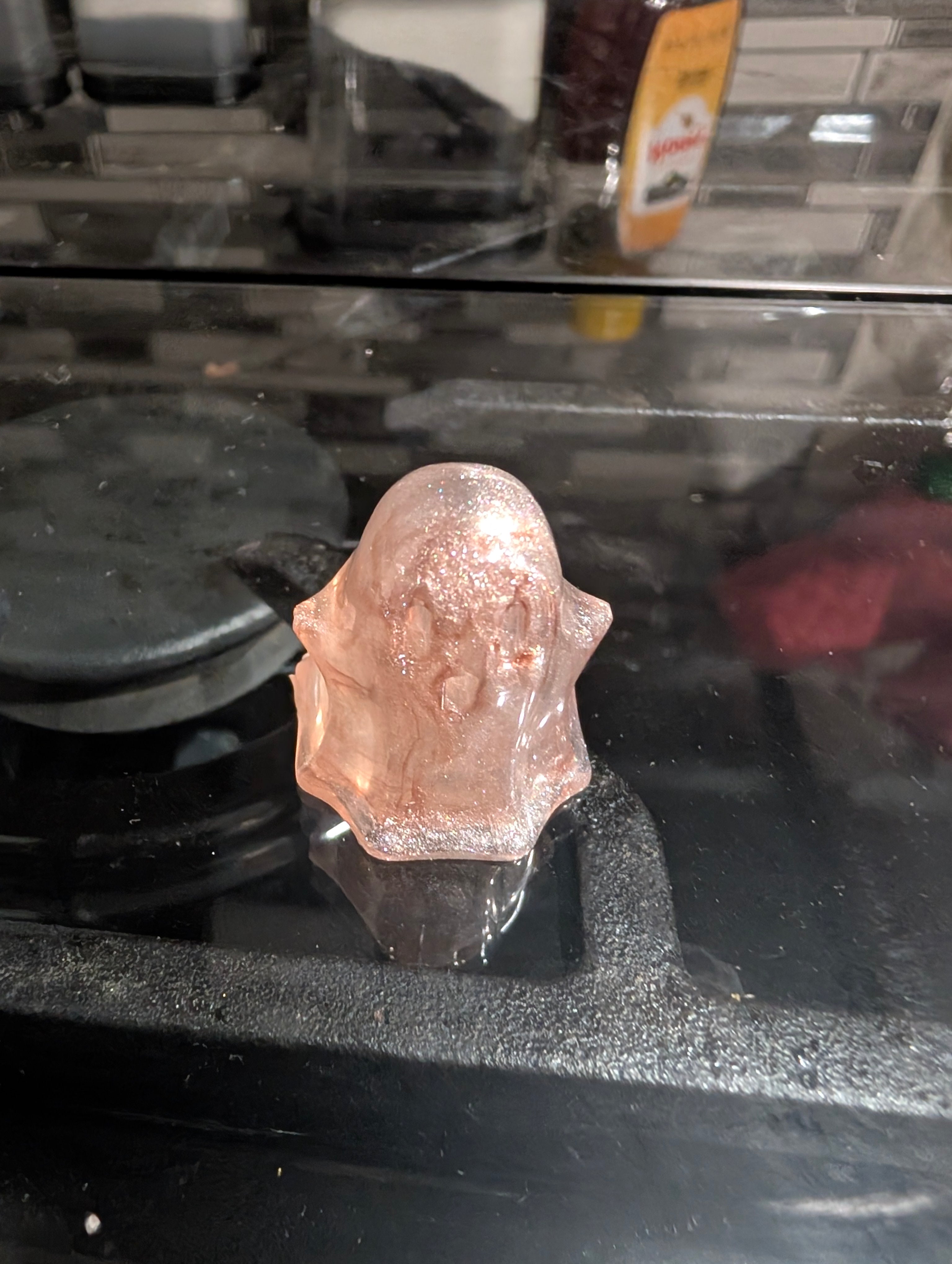 Mini Champagne Resin Ghost | Handmade Epoxy Décor