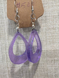 Purple Confetti Earrings | Handmade Epoxy Resin Jewelry