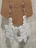 Snowflake Earrings | Handmade Epoxy Resin Jewelry