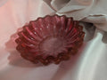 Scalloped Edge Bowl  | Red Glitter Translucent | Handmade Epoxy Resin