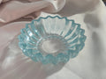 Scalloped Edge Bowl | Blue Translucent Glitter | Handmade Epoxy Resin