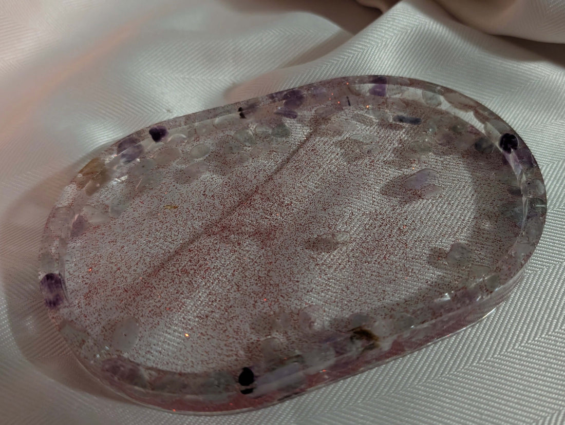 Small Pink Translucent Trinket Tray