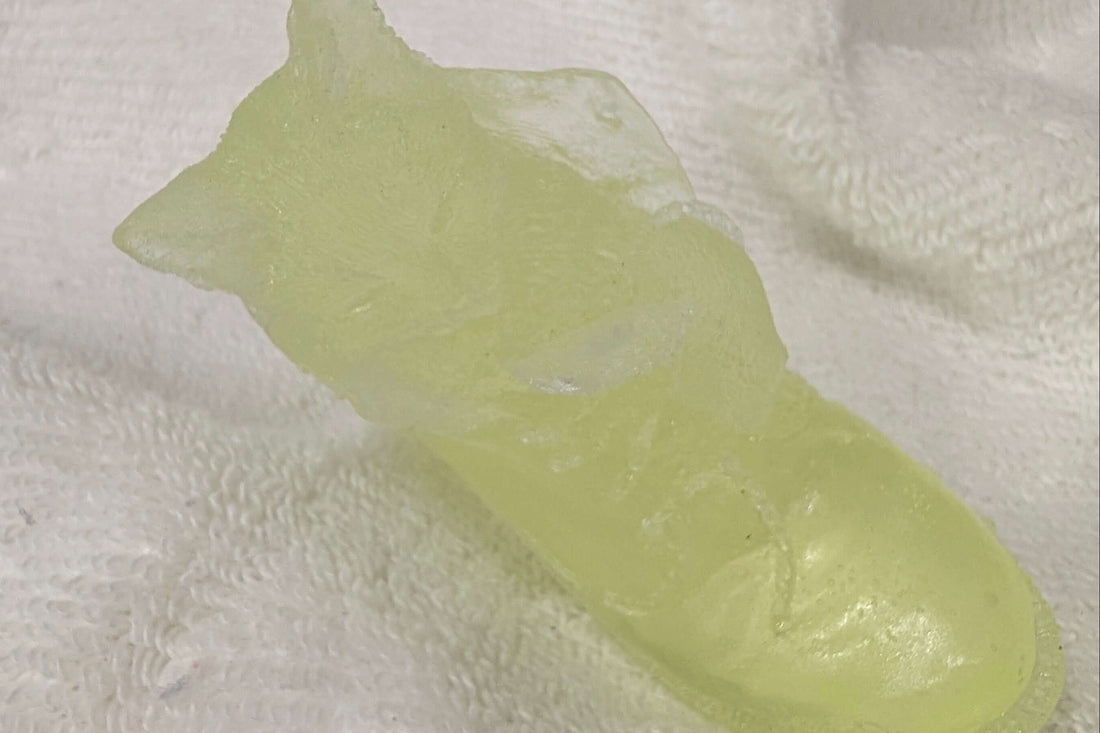 Yellow Resin Cat in a Boot