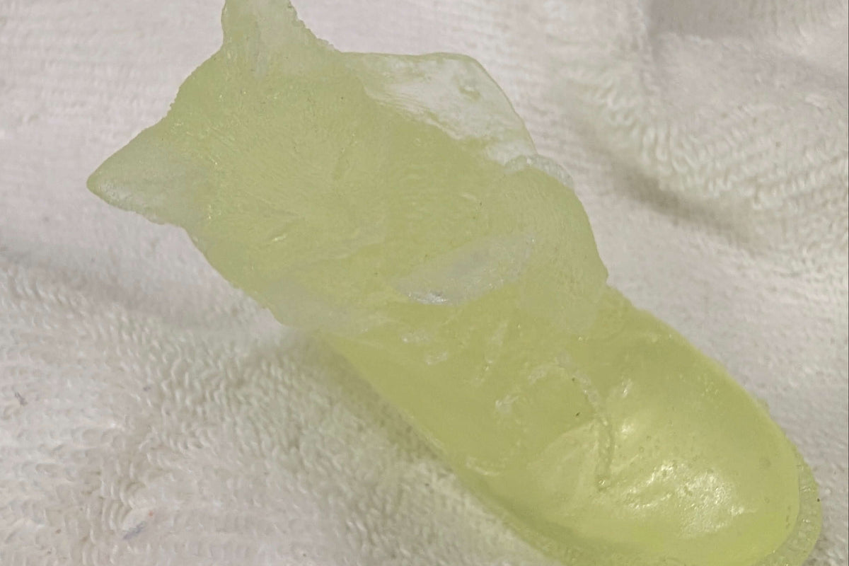 Yellow Resin Cat in a Boot