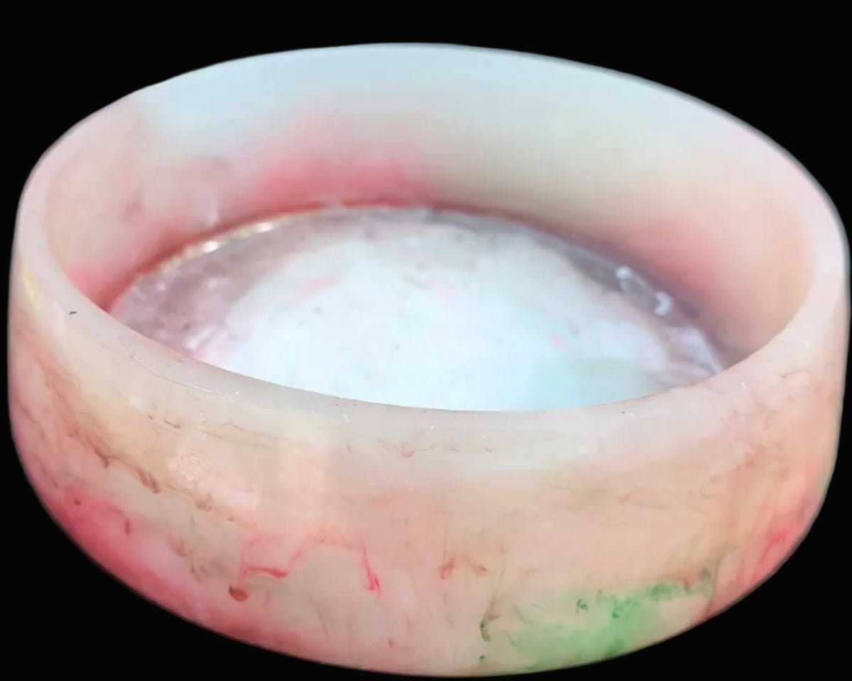 Pink, Yellow &amp; Green Swirl Resin Bowl | Decorative Centerpiece