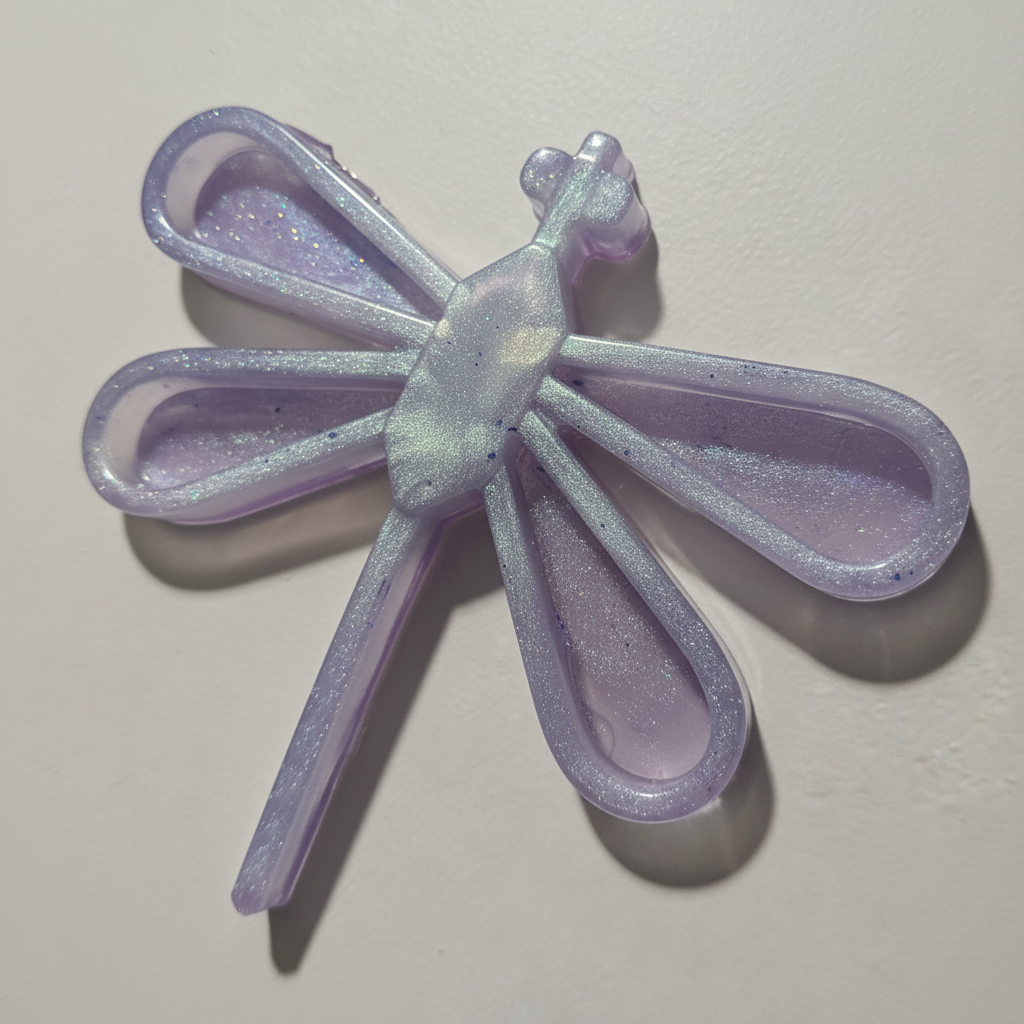 Purple Iridescent Dragonfly — Close-Up